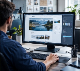 Self-service business website setup